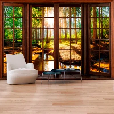 Ebern Designs Wall Mural Peel & Stick - Lesandra In Brown