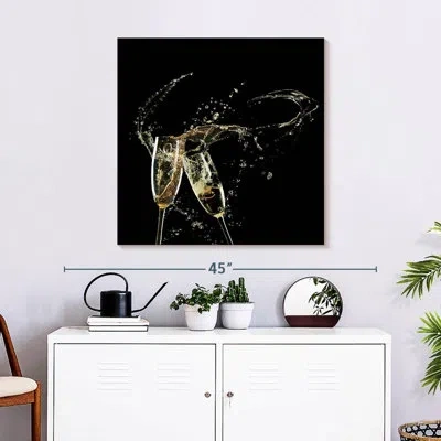 Ebern Designs Yarlin Champagne Swish Splash