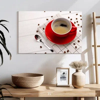 Ebern Designs Yarlin Coffee Cup And Roasted Beans In Beige