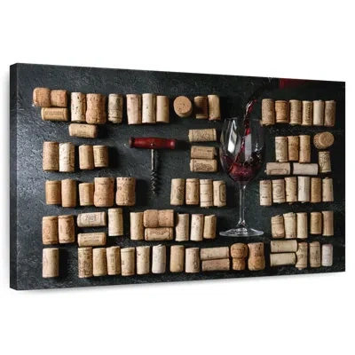 Ebern Designs Yarlin Corks From Vintage Wine In Black