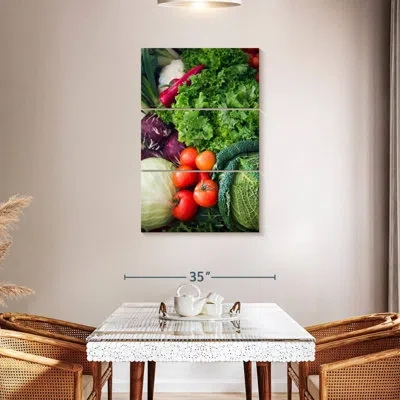 Ebern Designs Yarlin Fresh Vegetable Harvest In Green