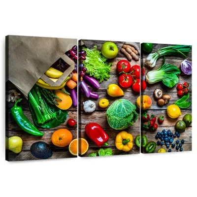 Ebern Designs Yarlin Fruits And Vegetable Goods In Beige