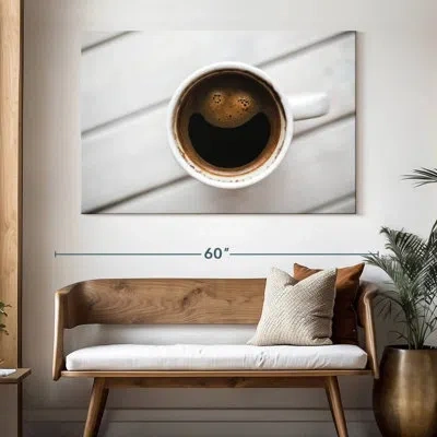 Ebern Designs Yarlin Funny Coffee In Beige