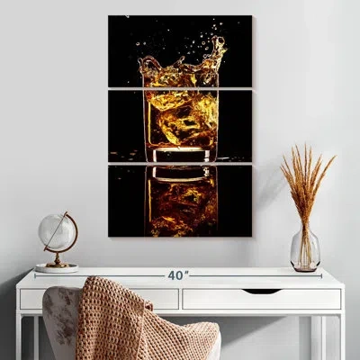 Ebern Designs Yarlin Golden Whiskey Splash In Black