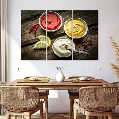 Ebern Designs Yarlin Ketchup Mustard And Mayonnaise In Black