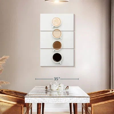 Ebern Designs Yarlin Ombre Coffee Drinks In Beige