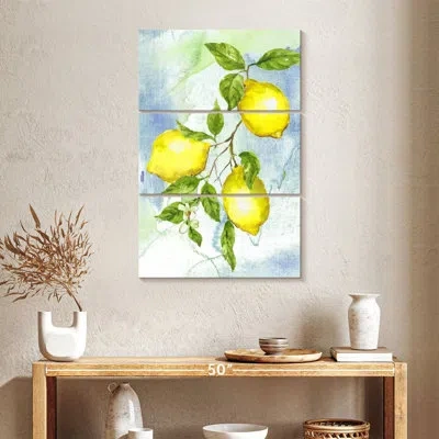 Ebern Designs Yarlin Painterly Lemons Ii In Yellow