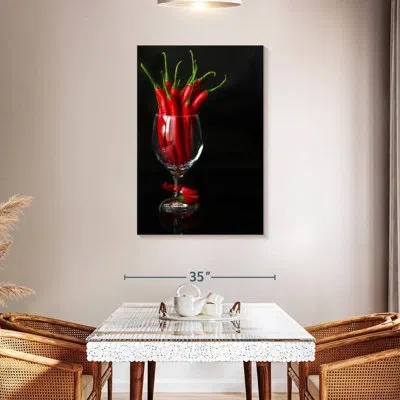 Ebern Designs Yarlin Posh Red Chilies In Black