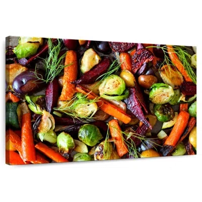 Ebern Designs Yarlin Roasted Autumn Vegetables In Beige