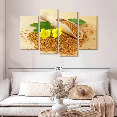Ebern Designs Yarlin Scoop Of Mustard Seeds In Gold