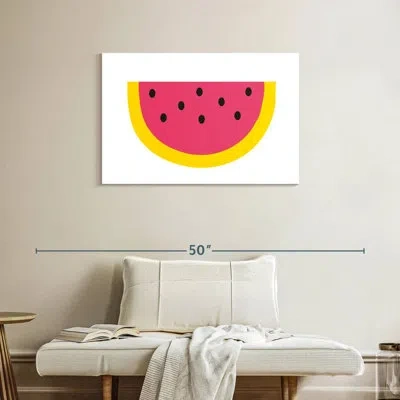 Ebern Designs Yarlin Watermelon Slice Ii In Pink
