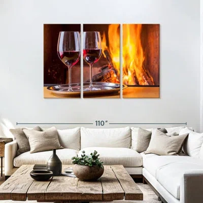 Ebern Designs Yarlin Wine By The Fireplace In Orange