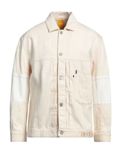EBIT EBIT MAN DENIM OUTERWEAR IVORY SIZE L COTTON