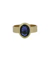 Ebru Jewelry Cleopatra Plated Cz Solitaire Ring In Gold