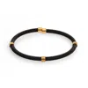 Ebru Jewelry Gold / Black Men's Fashion Style Black Steel & Gold Bracelet - Black