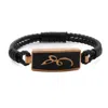 Ebru Jewelry Gold / Black Ottoman Men Bracelet - Silver In Black