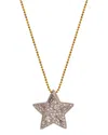 Ebru Jewelry Love Plated Cz Pendant Necklace In Gold