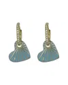 Ebru Jewelry Love Silver Hoop Earrings In Multi
