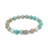 Ebru Jewelry Men's Blue / White Freedom Spirit Blue Jasper & Eagle Bracelet - Multicolour