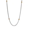 Ebru Jewelry Men's Gold / Silver Silver & Gold Design Chain Necklace - Silver