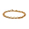 Ebru Jewelry Men's Timeless Gold Plated Steel Men's Bracelet - Gold In Gold