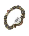 Ebru Jewelry One Of A Kind Plated Beaded Bracelet In Gold