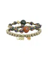 Ebru Jewelry One Of A Kind Plated Hematite Beaded Bracelet In Multi