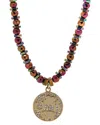 Ebru Jewelry One Of A Kind Plated Hematite Beaded Necklace In Gold