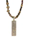 Ebru Jewelry One Of A Kind Plated Hematite Cz Beaded Necklace In Gold
