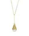 Ebru Jewelry Pearl Collection Plated Chain Necklace In Gold