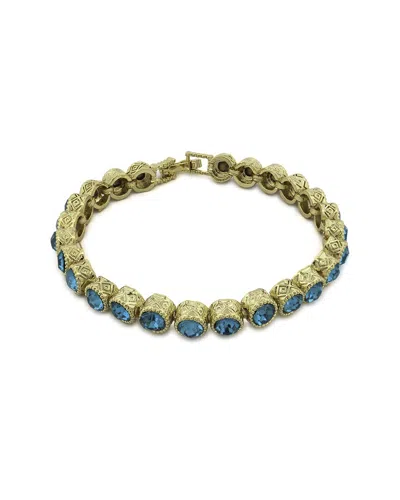 Ebru Jewelry Plated Cz Tennis Bracelet In Gold