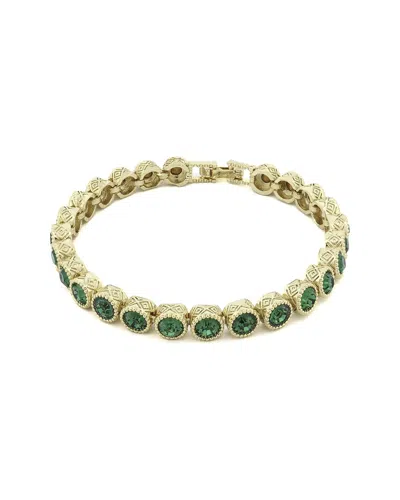 Ebru Jewelry Plated Cz Tennis Bracelet In Gold