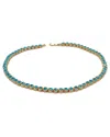 Ebru Jewelry Plated Cz Tennis Necklace In Gold