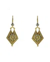 Ebru Jewelry Plated Turquoise Earrings In Gold