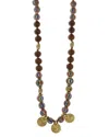 Ebru Jewelry Protection & Luck Plated Beaded Necklace In Brown