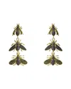 Ebru Jewelry Protection & Luck Plated Cz Dangle Earrings In Gold