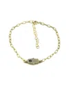 Ebru Jewelry Protection & Luck Silver Chain Bracelet In Gold