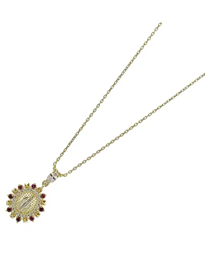 Ebru Jewelry Protection & Luck Silver Cz Pendant Necklace In Gold