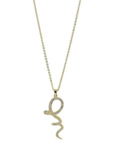 Ebru Jewelry Protection & Luck Silver Cz Pendant Necklace In Gold