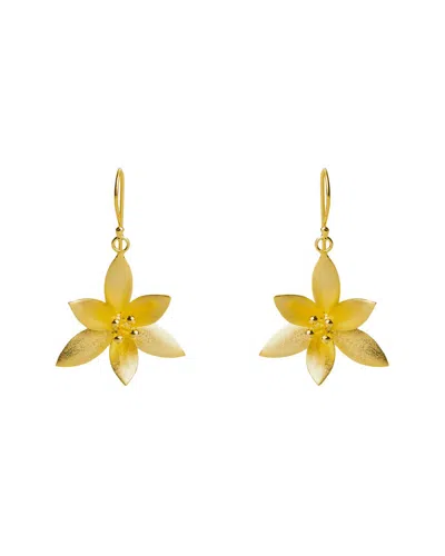 Ebru Jewelry Women's Lotus Blossom Gold Vermeil Earrings - Gold