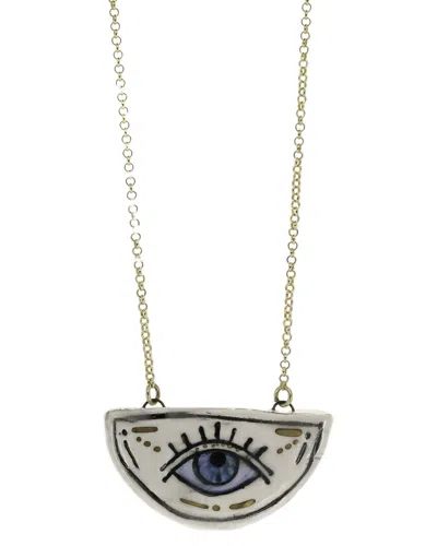 Ebru Jewelry Protection & Luck Silver Pendant Necklace In Gold