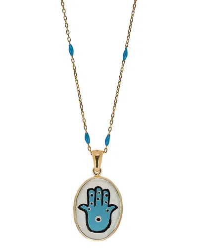Ebru Jewelry Protection & Luck Silver Pendant Necklace In Gold