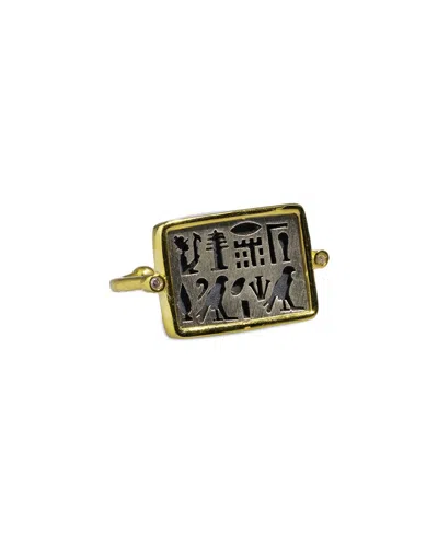 Ebru Jewelry Protection & Luck Silver Signet Ring In Multi
