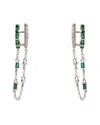 Ebru Jewelry Silver Cz Dangle Earrings In Silver