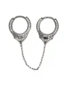 Ebru Jewelry Silver Cz Dangle Earrings In Metallic