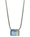 Ebru Jewelry Silver Paraiba Tennis Necklace In Metallic