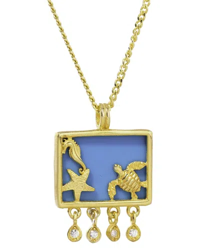 Ebru Jewelry Silver Pendant Necklace In Gold