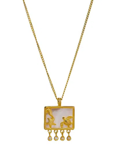 Ebru Jewelry Silver Pendant Necklace In Gold