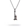 Ebru Jewelry Warrior's Flame Axe Men Necklace - Silver In Metallic