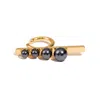 Ebru Jewelry Women's Gold / Black Celestial Balance Black Pearl Statement Ring - Gold In Brown